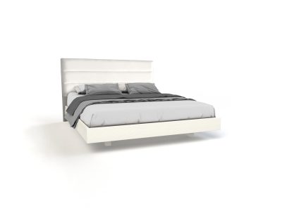 CAMA C/ CABECEIRA ESTOFADA TIRAS S/ ABAS CURVE