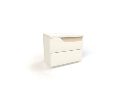 MESA CABECEIRA 2 GAVETAS ESQUERDA CURVE