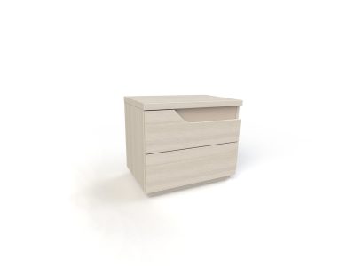 MESA CABECEIRA 2 GAVETAS ESQUERDA CURVE