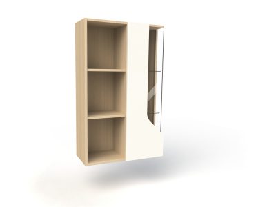 ELEMENTO 1 PORTA VIDRIO E ESTANTERIAS CURVE