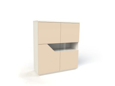 VITRINA 4 PUERTAS CURVE CON VIDRIO