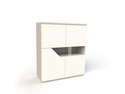 VITRINA 4 PUERTAS CURVE CON VIDRIO